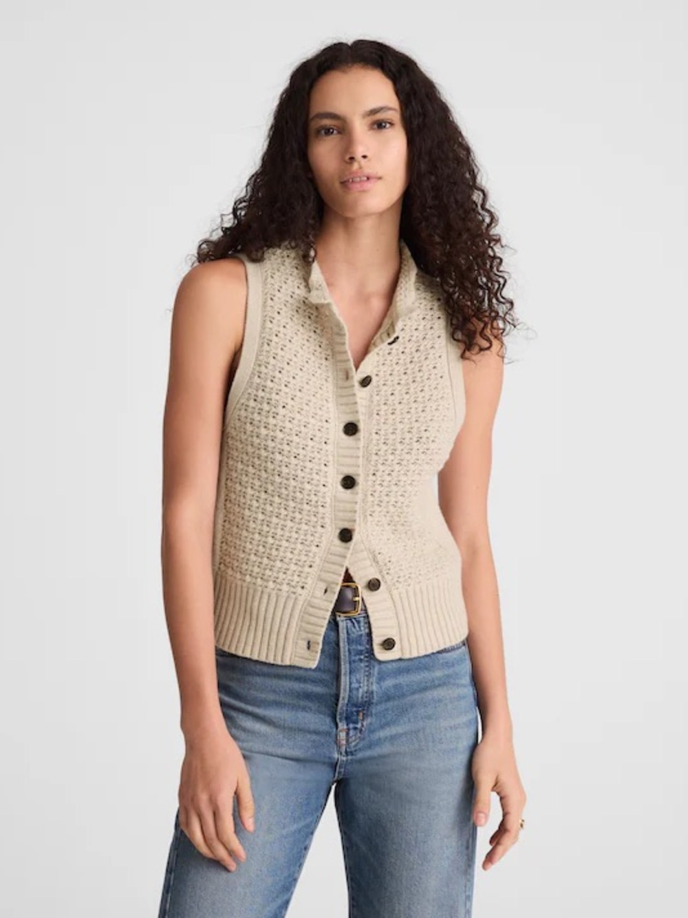 Madewell Ruffled Sleeveless Cardigan Top, NWT Size Small - Picture 12 of 12